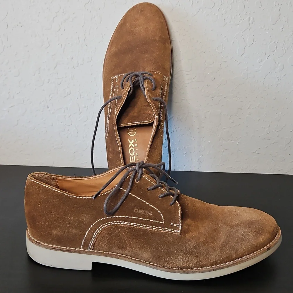 Goex Mens Suede Lace Up Shoes, Size 42 1/2 (US 9 1/2)